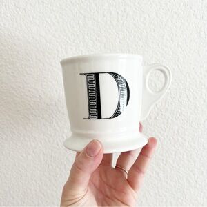 Anthropologie Monogram Initial Mug “D”